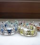 RICH BLUE, ROYAL BLUE AND SILVER RHINESTONE BRACELET.  930 - Image 5
