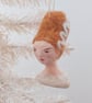 Spun Cotton Bride of Frankenstein Halloween Decoration - Image 2