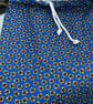 Blue and floral hand made cloth drawstring bag - Image 4