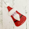 Fused Glass Santa Hanging - Handmade Glass Christmas Decoration