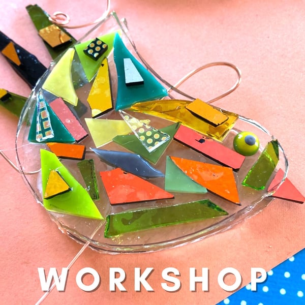 WORKSHOP Sunday 14th April 2024 10am - 12pm - Fused Glass Quirky Birds