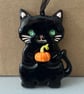 Cinders the black cat ceramic Halloween decoration - Image 5