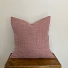 Pastel Pink and Sage Green Harris Tweed 45cm cushion cover