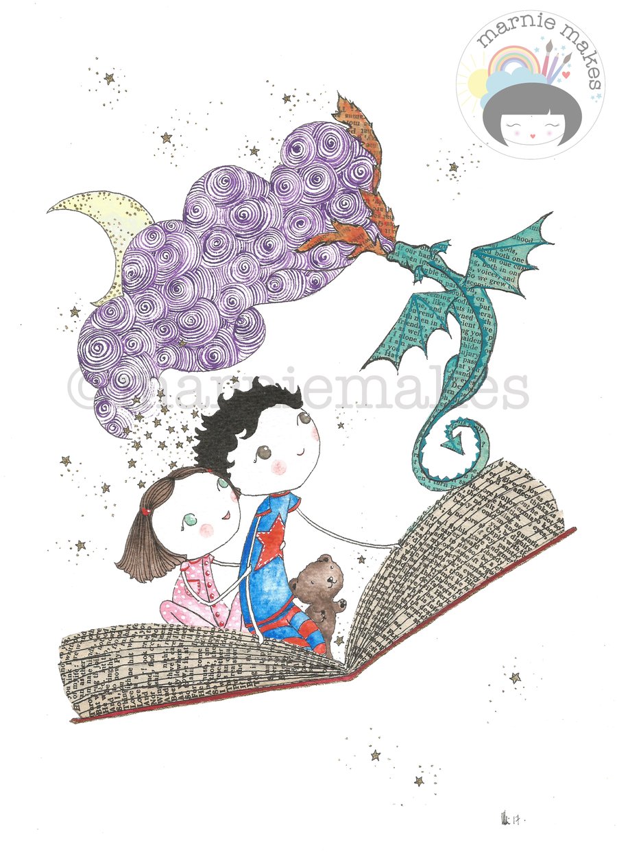 Bedtime Adventures - A4 giclee Print 