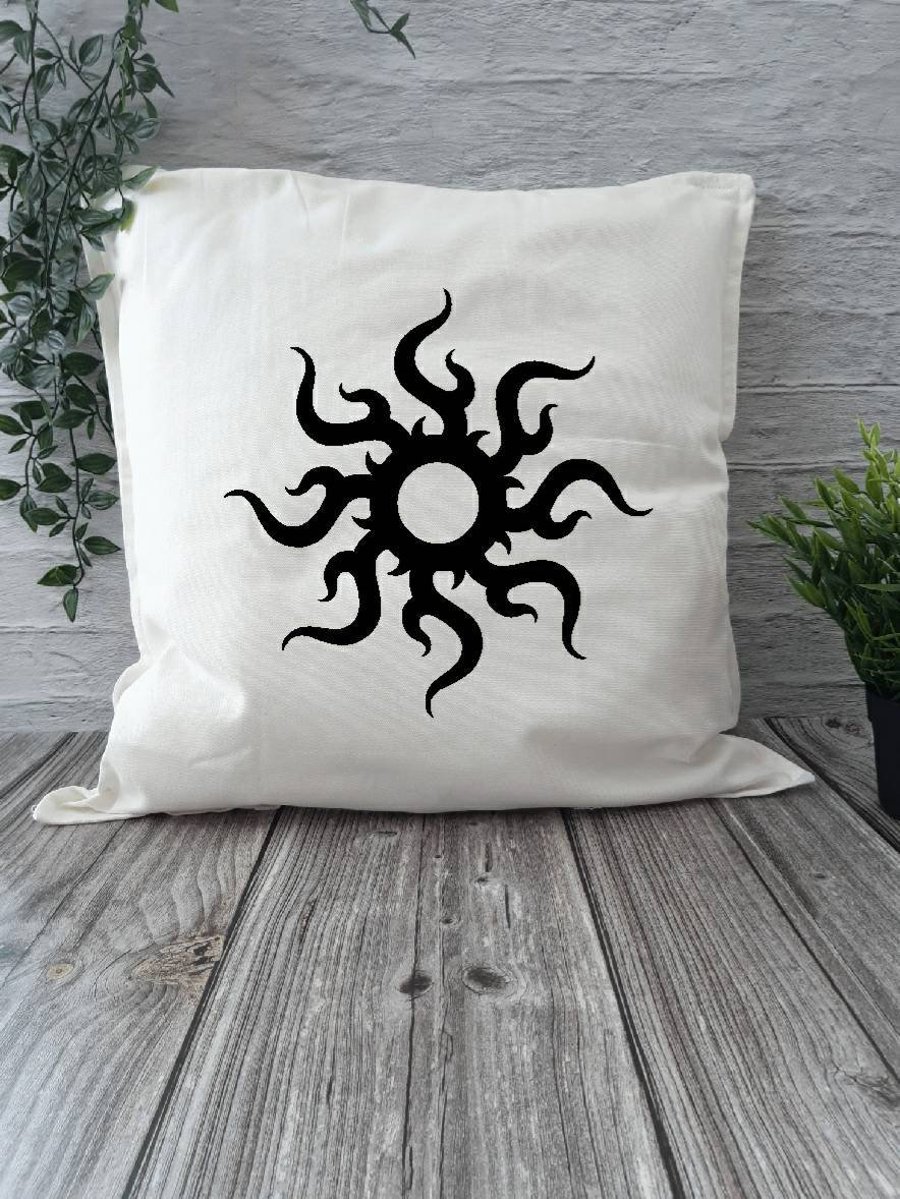 Tatoo Sun cushion cover, decorative throw cushion