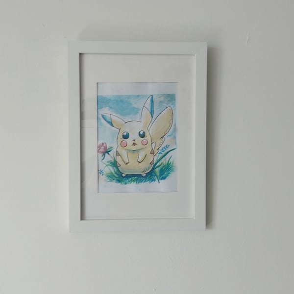 Cute characters Watercolours framed