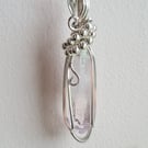 Natural Vera Cruz Amethyst & 925 Silver Pendant Necklace Gift Crystal Jewellery