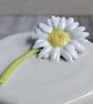 Perfectly imperfect sample- Ceramic lidded pot with sculpted daisy - Image 3