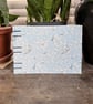 A5 Coptic Bound Landscape Sketchbook – Blue Floral (Khadi Paper) 