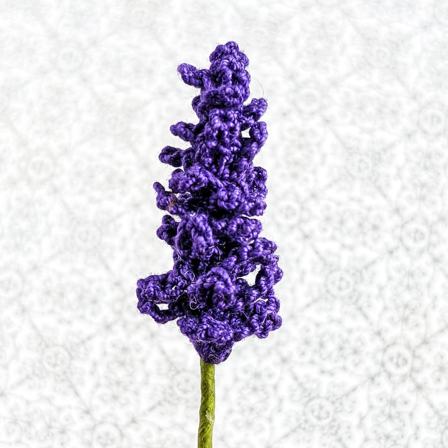 Crochet Lavender Stems, Forever Flowers