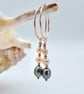 Freshwater Pearl & Rose Vermeil Hoop Earrings, June Birthday, 30th Anniversary - Image 6
