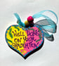 WELL DONE ON YOUR GRADUATION hand painted heart