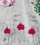 Red Roses Necklace & Earring Set