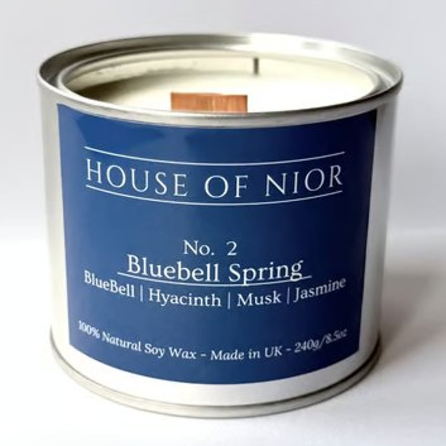 Luxury Bluebell Soy Candle - Fresh Floral Candle - Luxury Spring Candle - Gift