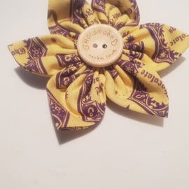 Fabric flower brooch