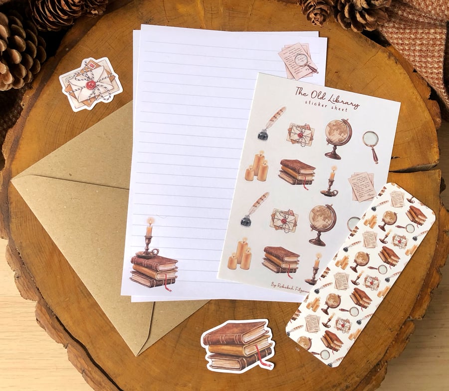 Dark Academia Stationery Set - A4 and A5 Writing Paper