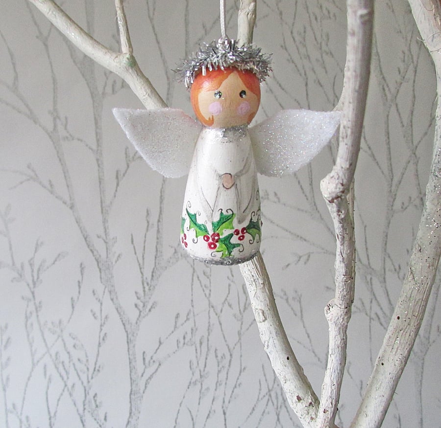 Peg Doll Christmas Angel