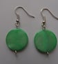 Shell Earrings, Green Shell Earrings - Image 1