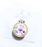 Hand Embroidered Floral Brooch - Image 1