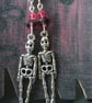 Halloween earrings skeletons and crystal - Image 6