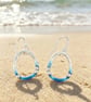 Enamel Earrings, pebble earrings, enamel jewellery, sea themed earrings, enamel, - Image 10