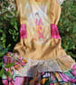 Persian Piri Event Dress. Ocre and deep pink. - Image 5
