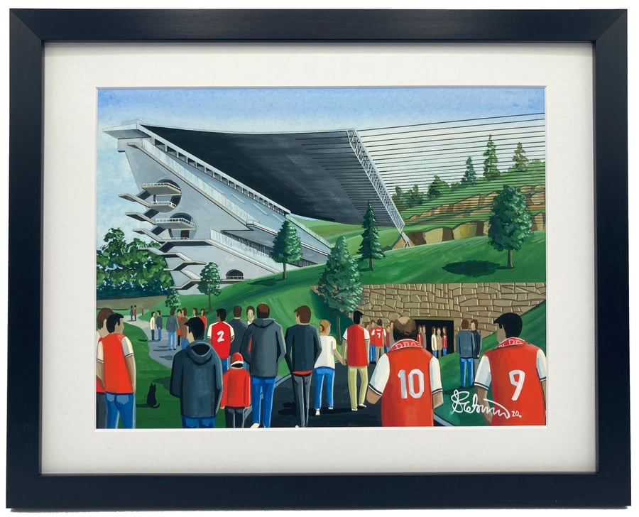 S.C Braga, Braga Municipal Stadium. Framed, Football Memorabilia Art Print.