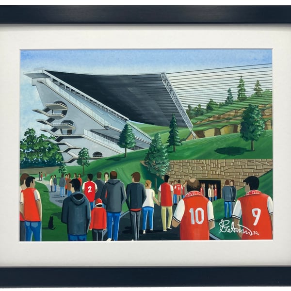 S.C Braga, Braga Municipal Stadium. Framed, Football Memorabilia Art Print.