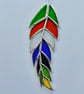 Stained Glass Feather Suncatcher - Handmade Hanging Decoration - Mallard  - Image 5