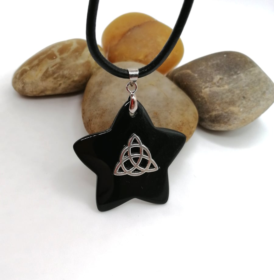 Obsidian Star Necklace