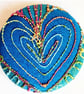 Buttons 1 inch button Hand Dyed Silks and Cottons Free Machine Embroidery Button