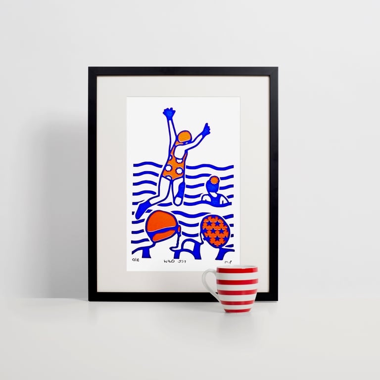 Wild Joy,  Two Colour Screen Print 