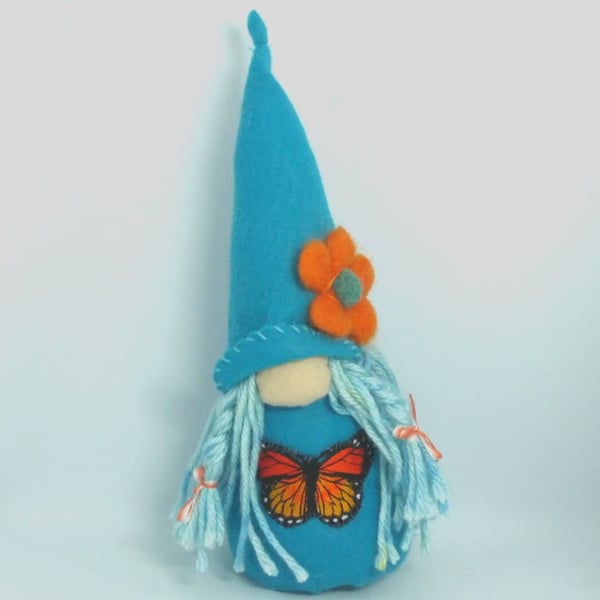 Indigo the Butterfly Felt Gnome