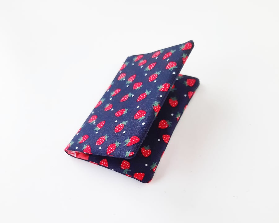 Seconds Sunday - Small Wallet, Strawberry Business Card Holder - Free P&P