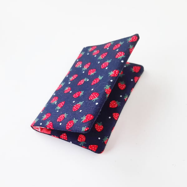 Seconds Sunday - Small Wallet, Strawberry Business Card Holder - Free P&P