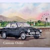 Custom Order for Charmaine. Final payment. Volvo Amazon classic car  watercolour