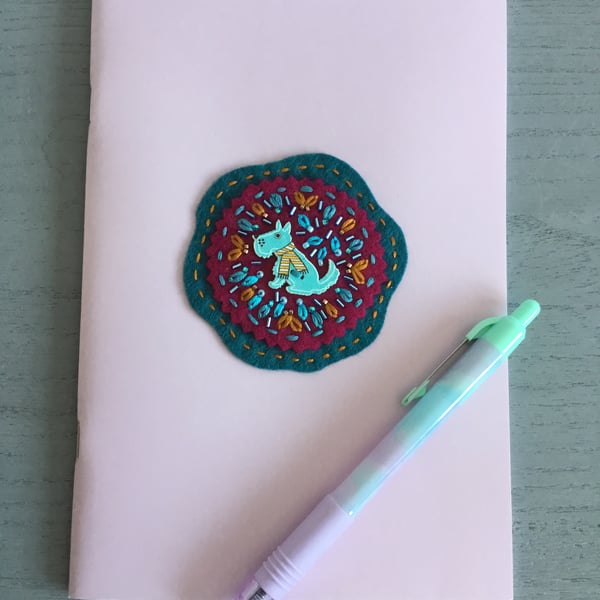 Hand Embroidered Dog Notebook Set
