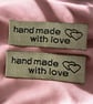 Woven “Hand Made With Love” craft labels