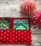 Fabric tea bag holder case pouch tea sachets floral leopard polka dot fox travel - Image 3