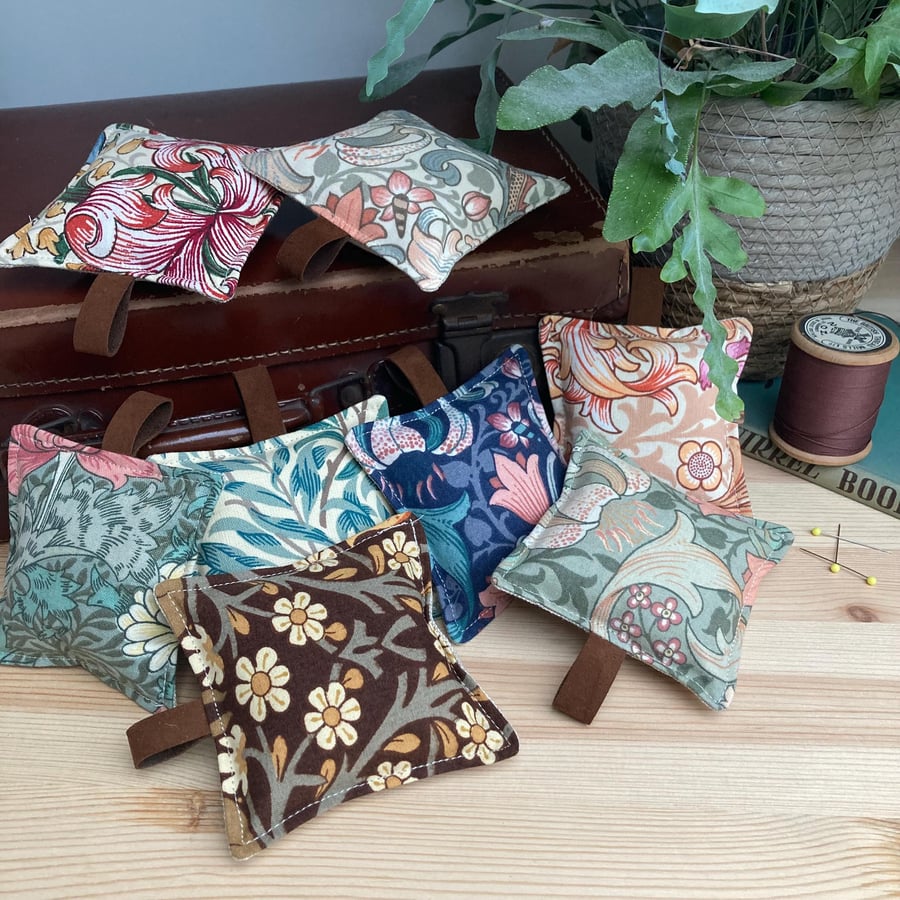 William Morris Pin Cushion - Handmade upcycled fabric - various patterns