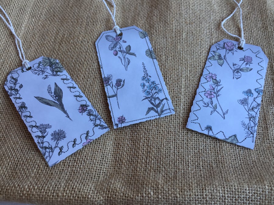 Flower gift tags