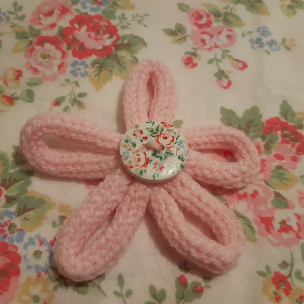 Pink Flower Brooch 2