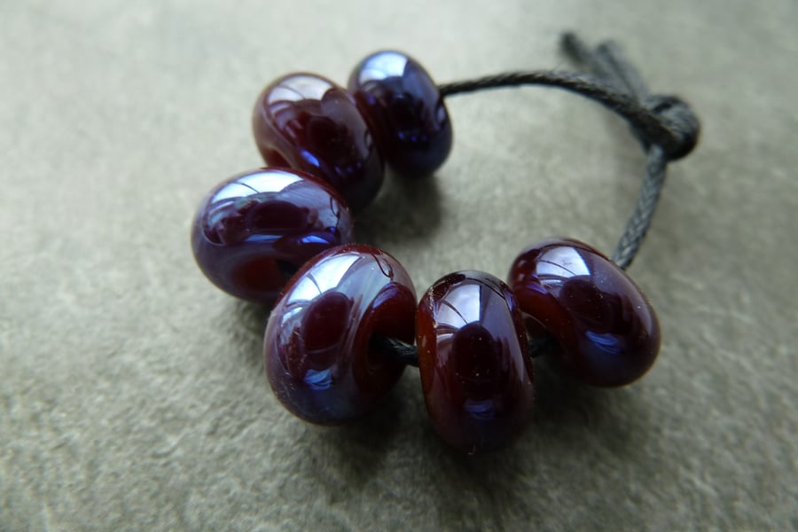 reactive lampwork glass spacer beads
