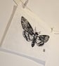 Death Moth in Black - Original Lino Print - Image 6