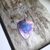 Coloured Titanium Plectrum Shaped Pendant Necklace - UK Free Post