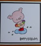 Birthday Card - Pig in a Puddle - Image 8