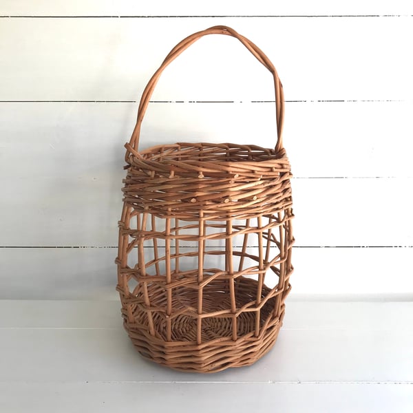 Willow garden lantern - woven garden lantern - Handmade in Cornwall 695