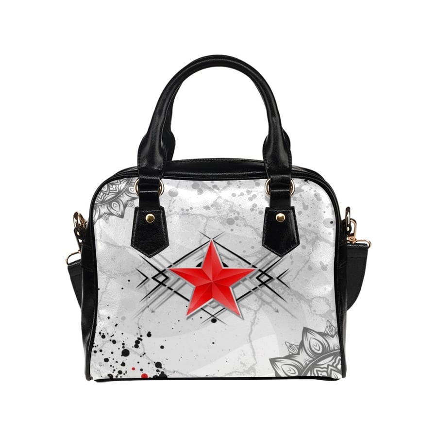  The Last Winter Soldier Artistic Superhero Inspired PU Leather Shoulder Bag.