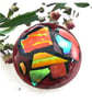 Patchwork Dichroic Fused Glass Brooch 011 Handmade  - Image 2
