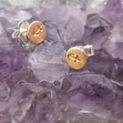 Sagittarius copper stud earrings